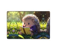 WZYWHJ Tapis de sol antidérapant pour salon, chambre d'enfant, tapis de jeu, 152,4 x 99,1 cm, motif petit hérisson pour lire une image