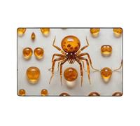 WZYWHJ Tapis de sol antidérapant pour salon, chambre d'enfant, tapis de jeu, 152,4 x 99,1 cm, motifs d'ambre, fossile d'araignée