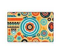 WZYWHJ Tapis de sol antidérapant pour salon, chambre d'enfant, tapis de jeu, 152,4 x 99,1 cm, symboles culturels circulaires
