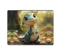 WZYWHJ Tapis de sol antidérapant pour salon, chambre d'enfant, tapis de jeu, 160 x 121,9 cm, image d'animaux primitifs