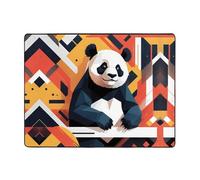 WZYWHJ Tapis de sol antidérapant pour salon, chambre d'enfant, tapis de jeu, 160 x 121,9 cm, image d'illustration de panda