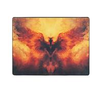 WZYWHJ Tapis de sol antidérapant pour salon, chambre d'enfant, tapis de jeu, 160 x 121,9 cm, image d'oiseau majestueux flamme