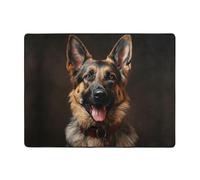 WZYWHJ Tapis de sol antidérapant pour salon, chambre d'enfant, tapis de jeu, 160 x 121,9 cm, imprimé berger allemand fidèle