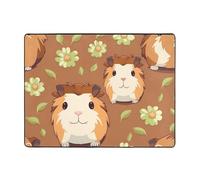 WZYWHJ Tapis de sol antidérapant pour salon, chambre d'enfant, tapis de jeu, 160 x 121,9 cm, imprimé cochon d'Inde mignon