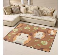 WZYWHJ Tapis de sol antidérapant pour salon, chambre d'enfant, tapis de jeu, 160 x 121,9 cm, imprimé cochon d'Inde mignon