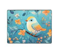 WZYWHJ Tapis de sol antidérapant pour salon, chambre d'enfant, tapis de jeu, 160 x 121,9 cm, imprimé oiseau sur une branche