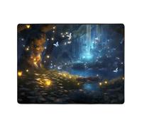 WZYWHJ Tapis de sol antidérapant pour salon, chambre d'enfant, tapis de jeu, 160 x 121,9 cm, imprimé papillons dans les contes de fées