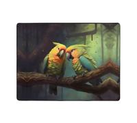 WZYWHJ Tapis de sol antidérapant pour salon, chambre d'enfant, tapis de jeu, 160 x 121,9 cm, imprimé perroquets amoureux sur une branche