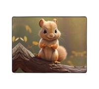 WZYWHJ Tapis de sol antidérapant pour salon, chambre d'enfant, tapis de jeu, 160 x 121,9 cm, imprimé timide petit écureuil