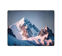 WZYWHJ Tapis de sol antidérapant pour salon, chambre d'enfant, tapis de jeu, 160 x 121,9 cm, imprimé Top of the Snowy Mountain
