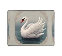 WZYWHJ Tapis de sol antidérapant pour salon, chambre d'enfant, tapis de jeu, 160 x 121,9 cm, jolis cygnes