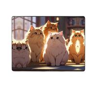 WZYWHJ Tapis de sol antidérapant pour salon, chambre d'enfant, tapis de jeu, 160 x 121,9 cm, jolis imprimés de chatons
