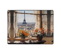 WZYWHJ Tapis de sol antidérapant pour salon, chambre d'enfant, tapis de jeu, 160 x 121,9 cm, motif beaux pylônes au lointain
