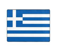 WZYWHJ Tapis de sol antidérapant pour salon, chambre d'enfant, tapis de jeu, 160 x 121,9 cm, motif drapeau grec