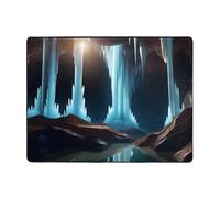 WZYWHJ Tapis de sol antidérapant pour salon, chambre d'enfant, tapis de jeu, 160 x 121,9 cm, motif grotte souterraine, image de cristal