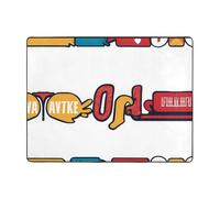 WZYWHJ Tapis de sol antidérapant pour salon, chambre d'enfant, tapis de jeu, 160 x 121,9 cm, motif lettre imprimée image