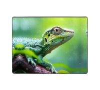 WZYWHJ Tapis de sol antidérapant pour salon, chambre d'enfant, tapis de jeu, 160 x 121,9 cm, motif lézard gros plan