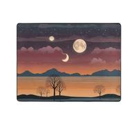 WZYWHJ Tapis de sol antidérapant pour salon, chambre d'enfant, tapis de jeu, 160 x 121,9 cm, motif lune du soir
