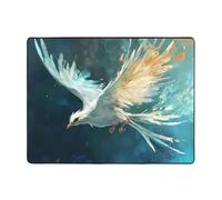WZYWHJ Tapis de sol antidérapant pour salon, chambre d'enfant, tapis de jeu, 160 x 121,9 cm, motif oiseau blanc volant