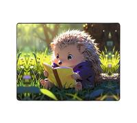 WZYWHJ Tapis de sol antidérapant pour salon, chambre d'enfant, tapis de jeu, 160 x 121,9 cm, motif petit hérisson pour lire une image