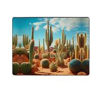 WZYWHJ Tapis de sol antidérapant pour salon, chambre d'enfant, tapis de jeu, 160 x 121,9 cm, motif territoire du cactus