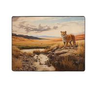 WZYWHJ Tapis de sol antidérapant pour salon, chambre d'enfant, tapis de jeu, 160 x 121,9 cm, motif tigre est fort. Imprimé