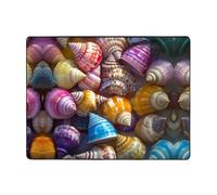 WZYWHJ Tapis de sol antidérapant pour salon, chambre d'enfant, tapis de jeu, 160 x 121,9 cm, petite image de coquillage