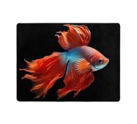WZYWHJ Tapis de sol antidérapant pour salon, chambre d'enfant, tapis de jeu, 160 x 121,9 cm, poisson avec un cœur triste imprimé