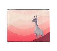 WZYWHJ Tapis de sol antidérapant pour salon, chambre d'enfant, tapis de jeu, 160 x 122 cm, imprimé animaux qui se détournent du regard