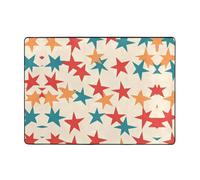 WZYWHJ Tapis de sol antidérapant pour salon, chambre d'enfant, tapis de jeu, 203,2 x 147,3 cm, de nombreux imprimés étoiles à cinq branches