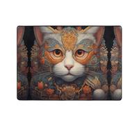 WZYWHJ Tapis de sol antidérapant pour salon, chambre d'enfant, tapis de jeu, 203,2 x 147,3 cm, œil de chat avec imprimés gros plan