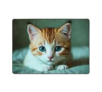 WZYWHJ Tapis de sol antidérapant pour salon, chambre d'enfant, tapis de jeu, 203,2 x 147,3 cm, image de chaton triste