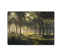 WZYWHJ Tapis de sol antidérapant pour salon, chambre d'enfant, tapis de jeu, 203,2 x 147,3 cm, image de forêt primitive