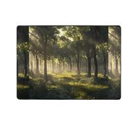 WZYWHJ Tapis de sol antidérapant pour salon, chambre d'enfant, tapis de jeu, 203,2 x 147,3 cm, image de forêt primitive