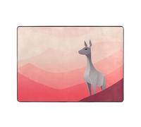 WZYWHJ Tapis de sol antidérapant pour salon, chambre d'enfant, tapis de jeu, 203,2 x 147,3 cm, imprimé animaux qui regardent ailleurs