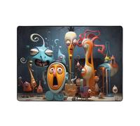WZYWHJ Tapis de sol antidérapant pour salon, chambre d'enfant, tapis de jeu, 203,2 x 147,3 cm, imprimé animation artistique