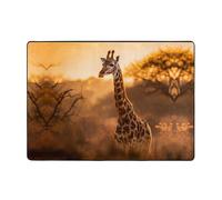 WZYWHJ Tapis de sol antidérapant pour salon, chambre d'enfant, tapis de jeu, 203,2 x 147,3 cm, imprimé girafe