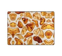WZYWHJ Tapis de sol antidérapant pour salon, chambre d'enfant, tapis de jeu, 203,2 x 147,3 cm, imprimé phosphorescent, ambre baltique