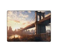 WZYWHJ Tapis de sol antidérapant pour salon, chambre d'enfant, tapis de jeu, 203,2 x 147,3 cm, imprimé pont de Brooklyn