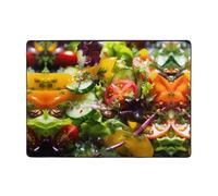 WZYWHJ Tapis de sol antidérapant pour salon, chambre d'enfant, tapis de jeu, 203,2 x 147,3 cm, imprimé salades