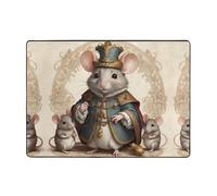 WZYWHJ Tapis de sol antidérapant pour salon, chambre d'enfant, tapis de jeu, 203,2 x 147,3 cm, imprimé souris King