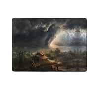 WZYWHJ Tapis de sol antidérapant pour salon, chambre d'enfant, tapis de jeu, 203,2 x 147,3 cm, imprimé tornade terrible