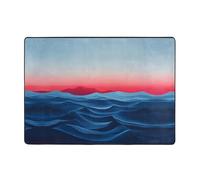 WZYWHJ Tapis de sol antidérapant pour salon, chambre d'enfant, tapis de jeu, 203,2 x 147,3 cm, imprimés de frontières maritimes