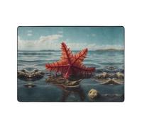 WZYWHJ Tapis de sol antidérapant pour salon, chambre d'enfant, tapis de jeu, 203,2 x 147,3 cm, motif étoiles, algues