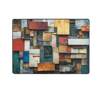 WZYWHJ Tapis de sol antidérapant pour salon, chambre d'enfant, tapis de jeu, 203,2 x 147,3 cm, motif fragments de mémoire