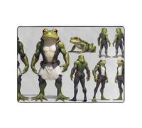 WZYWHJ Tapis de sol antidérapant pour salon, chambre d'enfant, tapis de jeu, 203,2 x 147,3 cm, motif grenouille King
