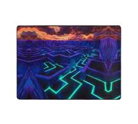 WZYWHJ Tapis de sol antidérapant pour salon, chambre d'enfant, tapis de jeu, 203,2 x 147,3 cm, motif labyrinthe fluorescent