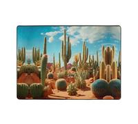 WZYWHJ Tapis de sol antidérapant pour salon, chambre d'enfant, tapis de jeu 203,2 x 147,3 cm, motif territoire du cactus