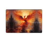 WZYWHJ Tapis de sol antidérapant pour salon, chambre d'enfant, tapis de jeu imprimé The Phoenix Reborn in Fire 152,4 x 99,1 cm