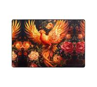 WZYWHJ Tapis de sol antidérapant Red Phoenix Picture doux et confortable bonne absorption de l'eau Taille Nom pour salon et balcon